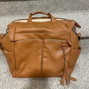 Lily & Jade Leather Convertible Diaper Bag